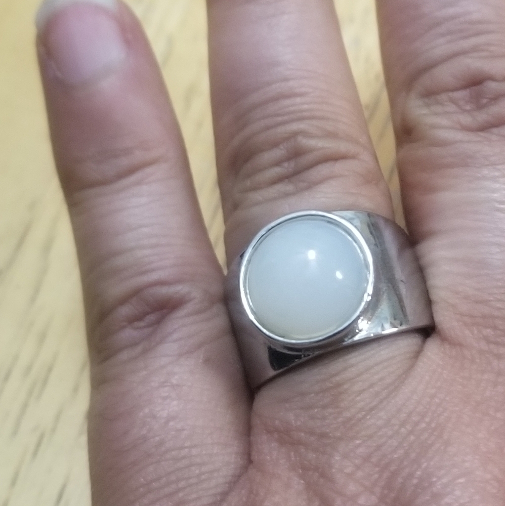 Moonstone silver ring. - Picture 6 of 6